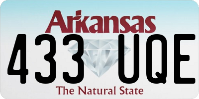 AR license plate 433UQE