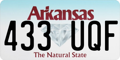AR license plate 433UQF