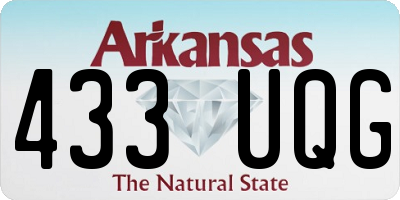 AR license plate 433UQG