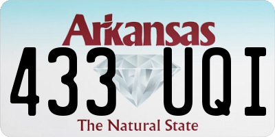 AR license plate 433UQI