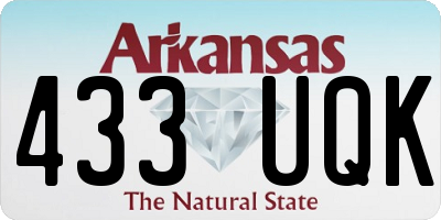 AR license plate 433UQK