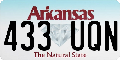 AR license plate 433UQN