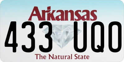 AR license plate 433UQO