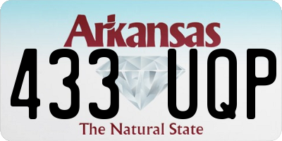 AR license plate 433UQP