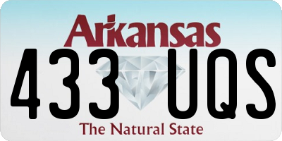 AR license plate 433UQS