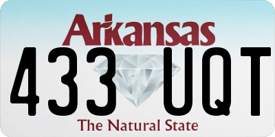 AR license plate 433UQT