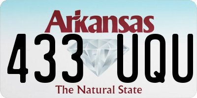 AR license plate 433UQU