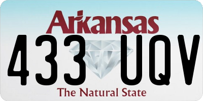 AR license plate 433UQV
