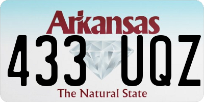 AR license plate 433UQZ