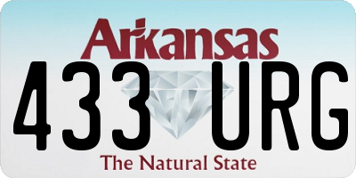 AR license plate 433URG