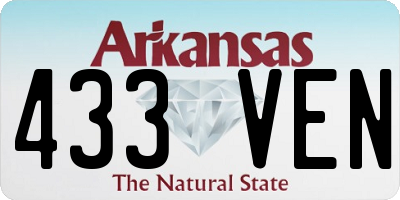 AR license plate 433VEN