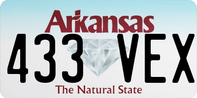 AR license plate 433VEX