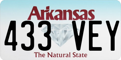 AR license plate 433VEY