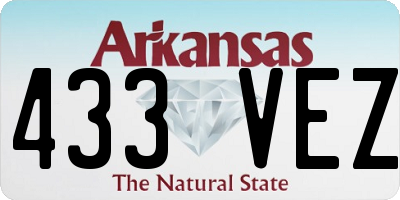 AR license plate 433VEZ