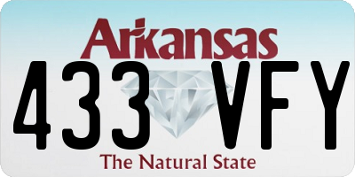 AR license plate 433VFY