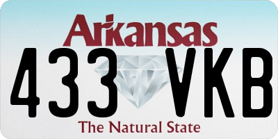 AR license plate 433VKB