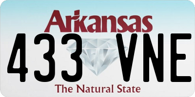 AR license plate 433VNE