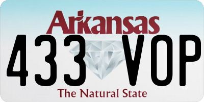 AR license plate 433VOP