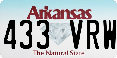 AR license plate 433VRW