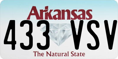 AR license plate 433VSV