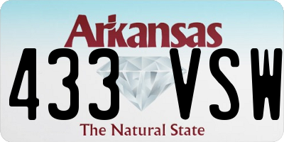 AR license plate 433VSW