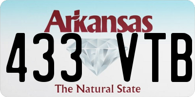 AR license plate 433VTB