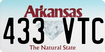 AR license plate 433VTC
