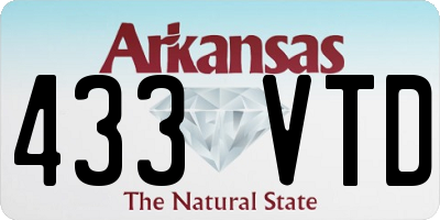 AR license plate 433VTD