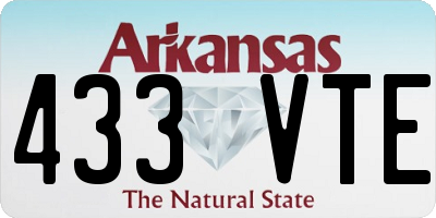 AR license plate 433VTE