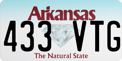 AR license plate 433VTG