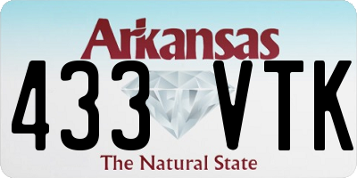 AR license plate 433VTK
