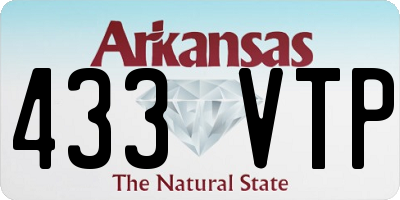 AR license plate 433VTP