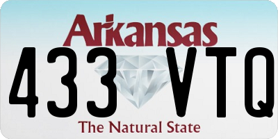 AR license plate 433VTQ