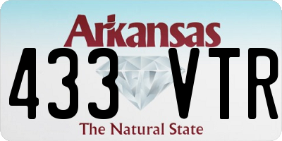 AR license plate 433VTR