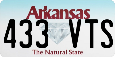 AR license plate 433VTS