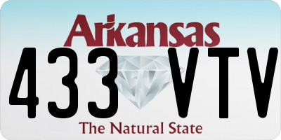 AR license plate 433VTV