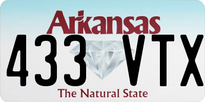 AR license plate 433VTX