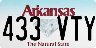 AR license plate 433VTY