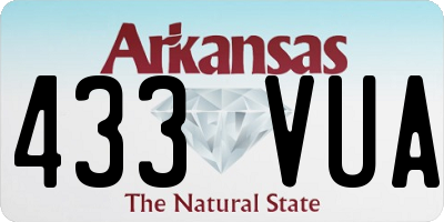 AR license plate 433VUA