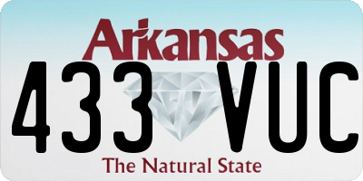 AR license plate 433VUC