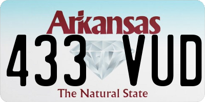 AR license plate 433VUD