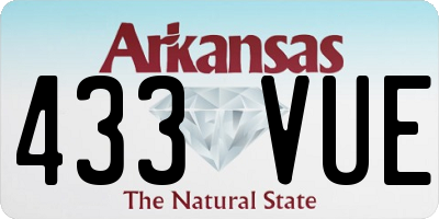 AR license plate 433VUE