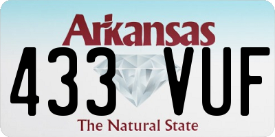 AR license plate 433VUF