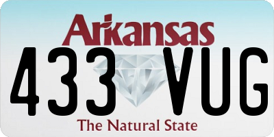 AR license plate 433VUG