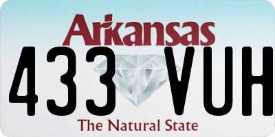 AR license plate 433VUH