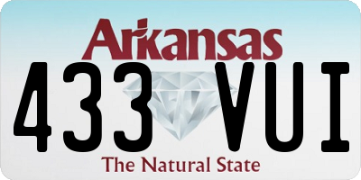 AR license plate 433VUI