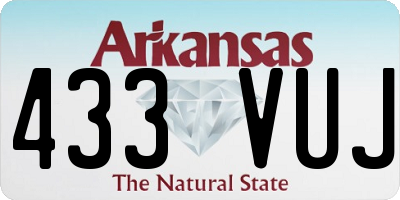 AR license plate 433VUJ