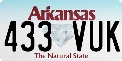 AR license plate 433VUK