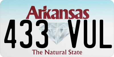 AR license plate 433VUL