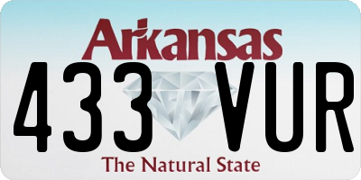 AR license plate 433VUR